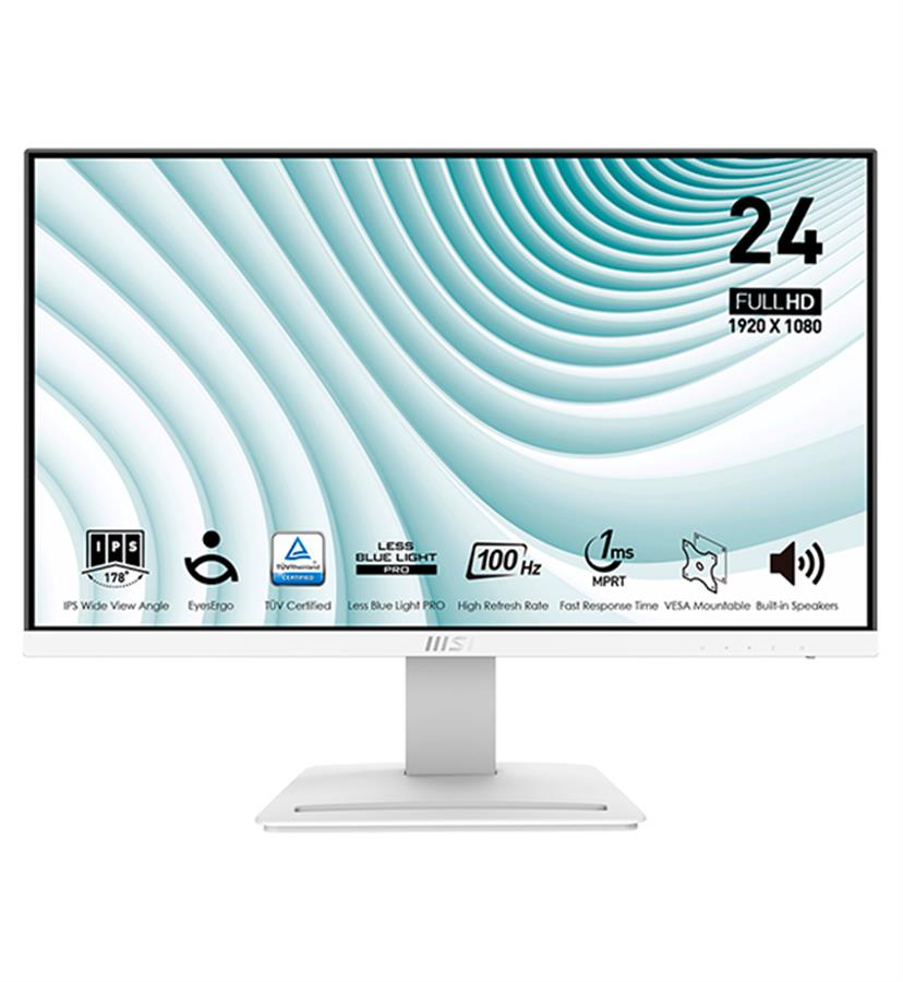 MSI Monitor MSI Pro MP243XW 24" Full HD 100Hz IPS Blanco BKP25