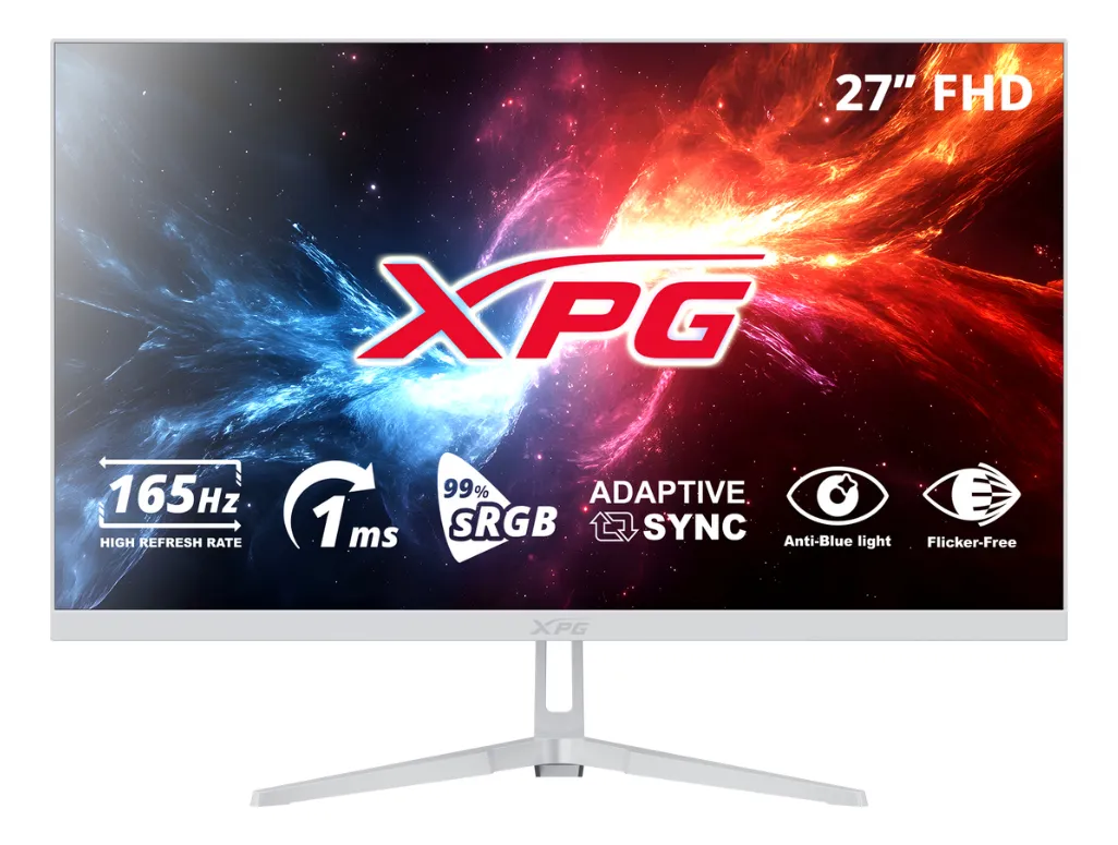 Monitor Gamer Xpg 27 Fhd 165 Hz 1ms Panel Ips White
