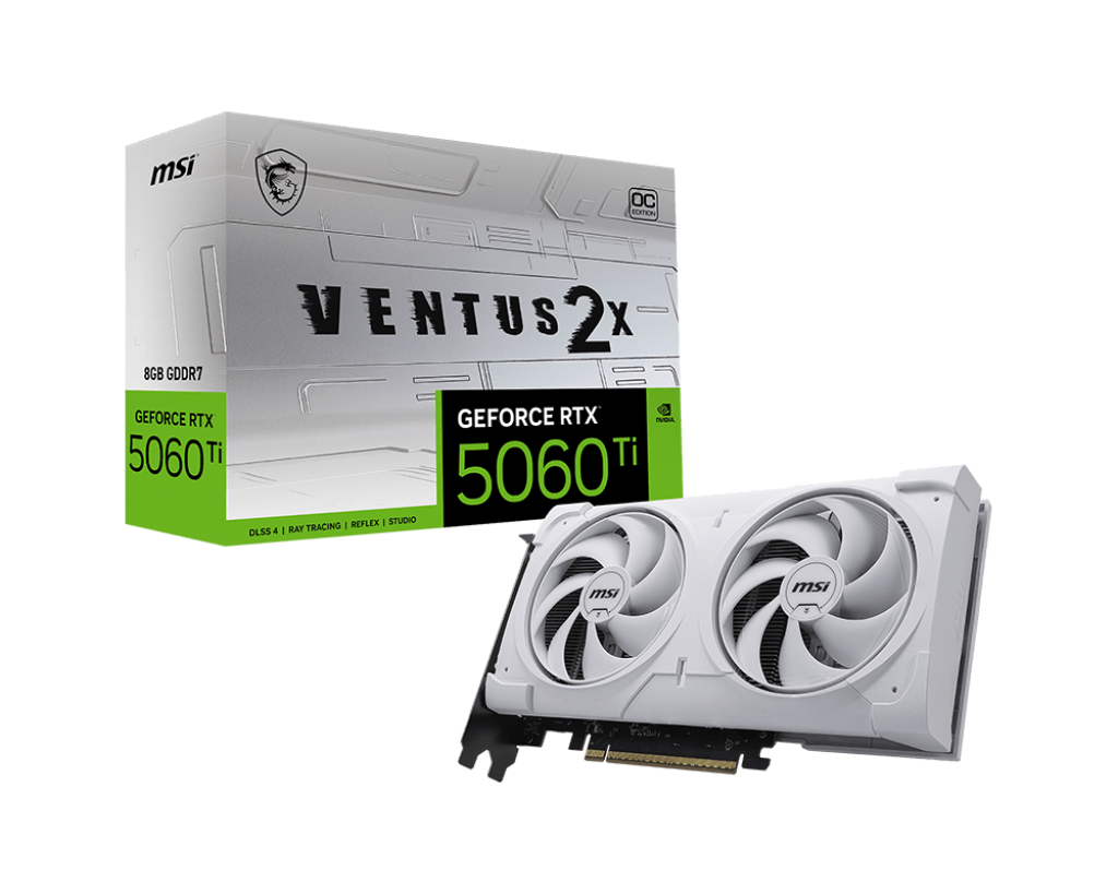 VGA 8GB RTX 5060 TI MSI VENTUS 2X OC PLUS WHITE - Imagen 2