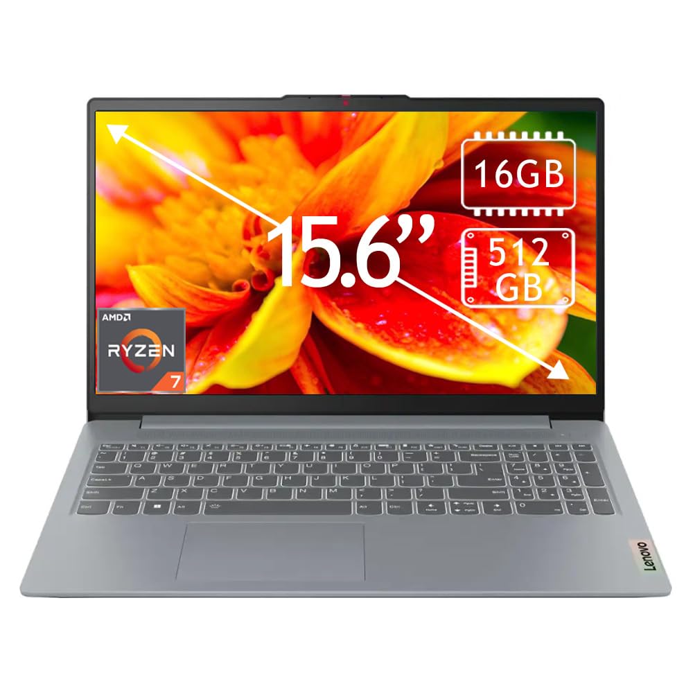 Notebook Lenovo SLIM 3 15ABR8 AMD Ryzen™ 7 5825U 512GB SSD 16GB 15.6" (1920x1080) TOUCHSCREEN WIN11 ARCTIC GRAY