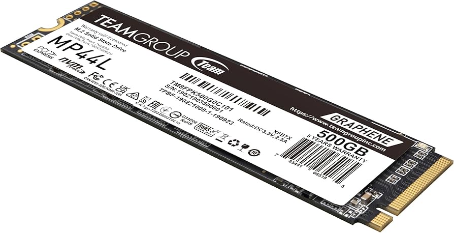 Disco Interno SSD TEAM GROUP MP44L 500GB M.2 NVMe PCIe 4.0 5000MB/s - Imagen 2