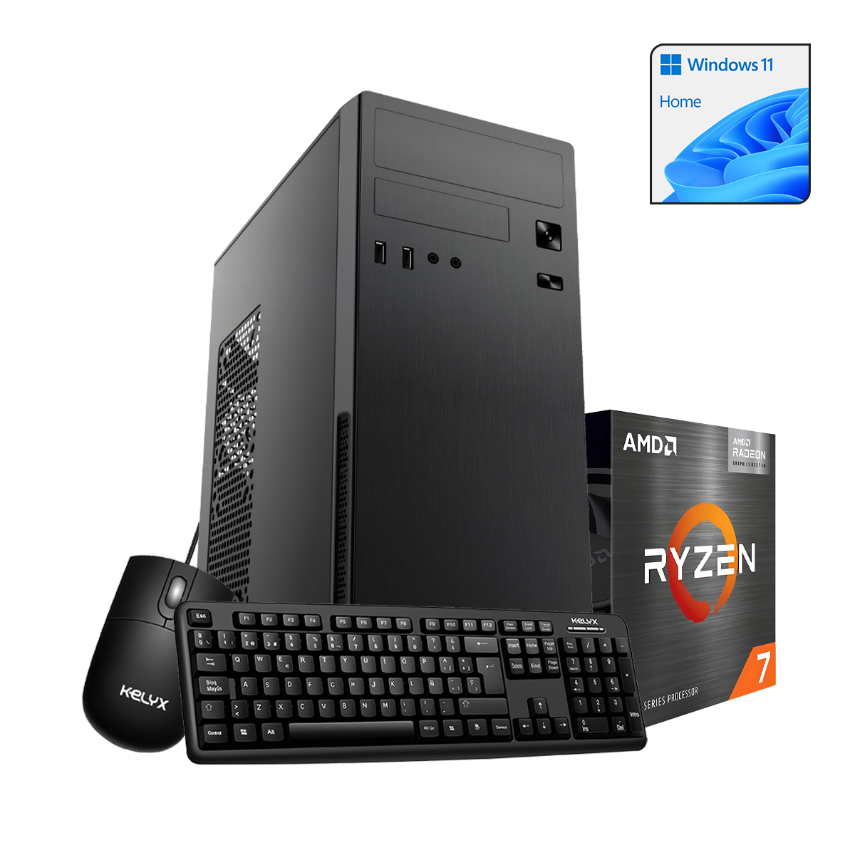 PC KELYX AMD RYZEN 7-5700G 16GB M.2 512G WIN 11 HOME (5581)