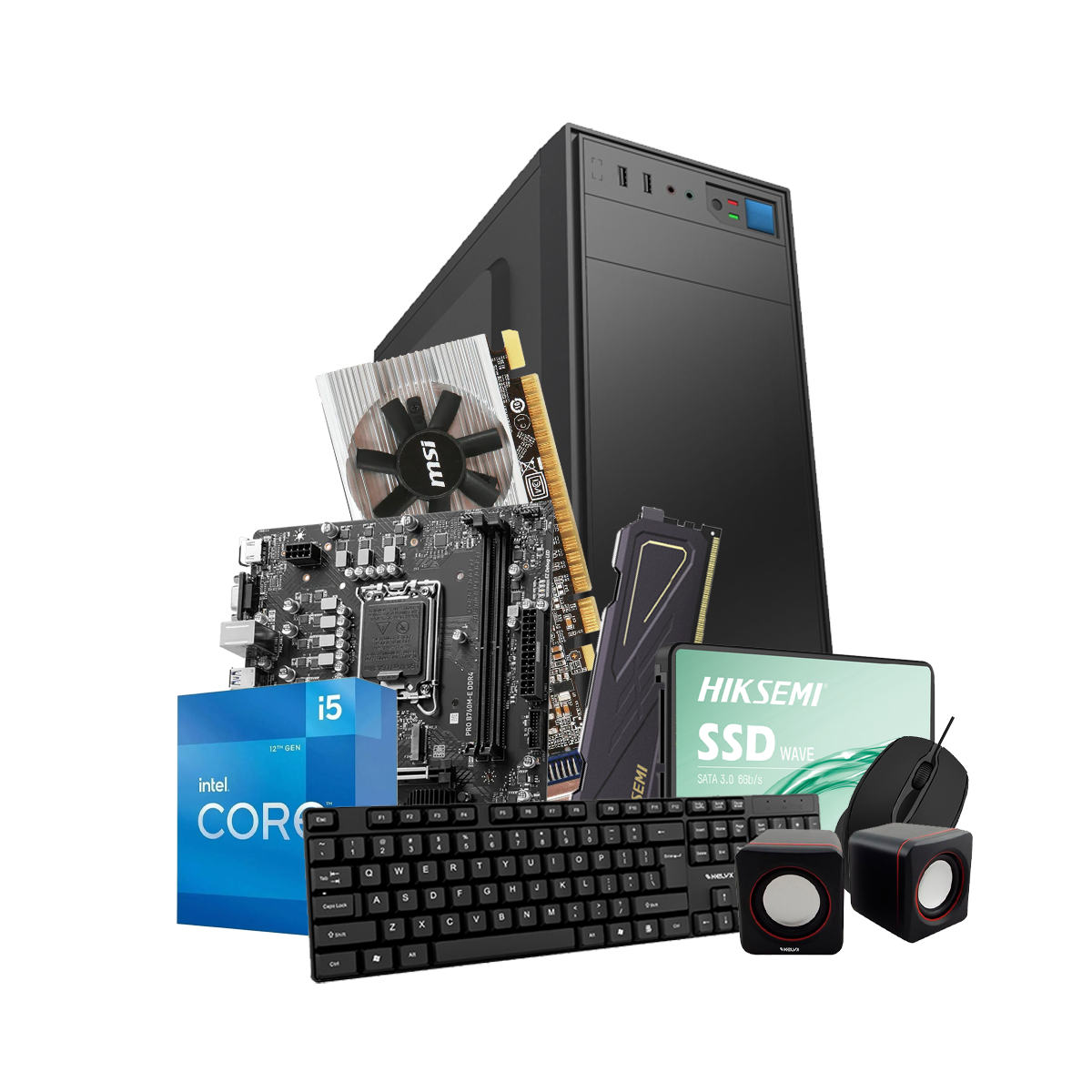 PC KELYX INTEL CORE I5-12400F 8G SSD 480GB GT 210 (MSI)