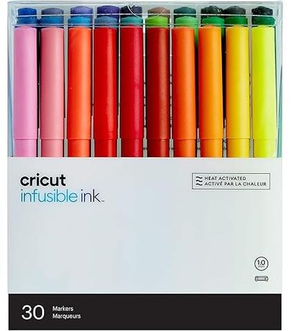 JUEGO DE BOLÍGRAFOS DE PUNTA FINA CON TINTA INFUSIBLE PARA RECARGA DE TINTA CRICUT (30 UNIDADES)