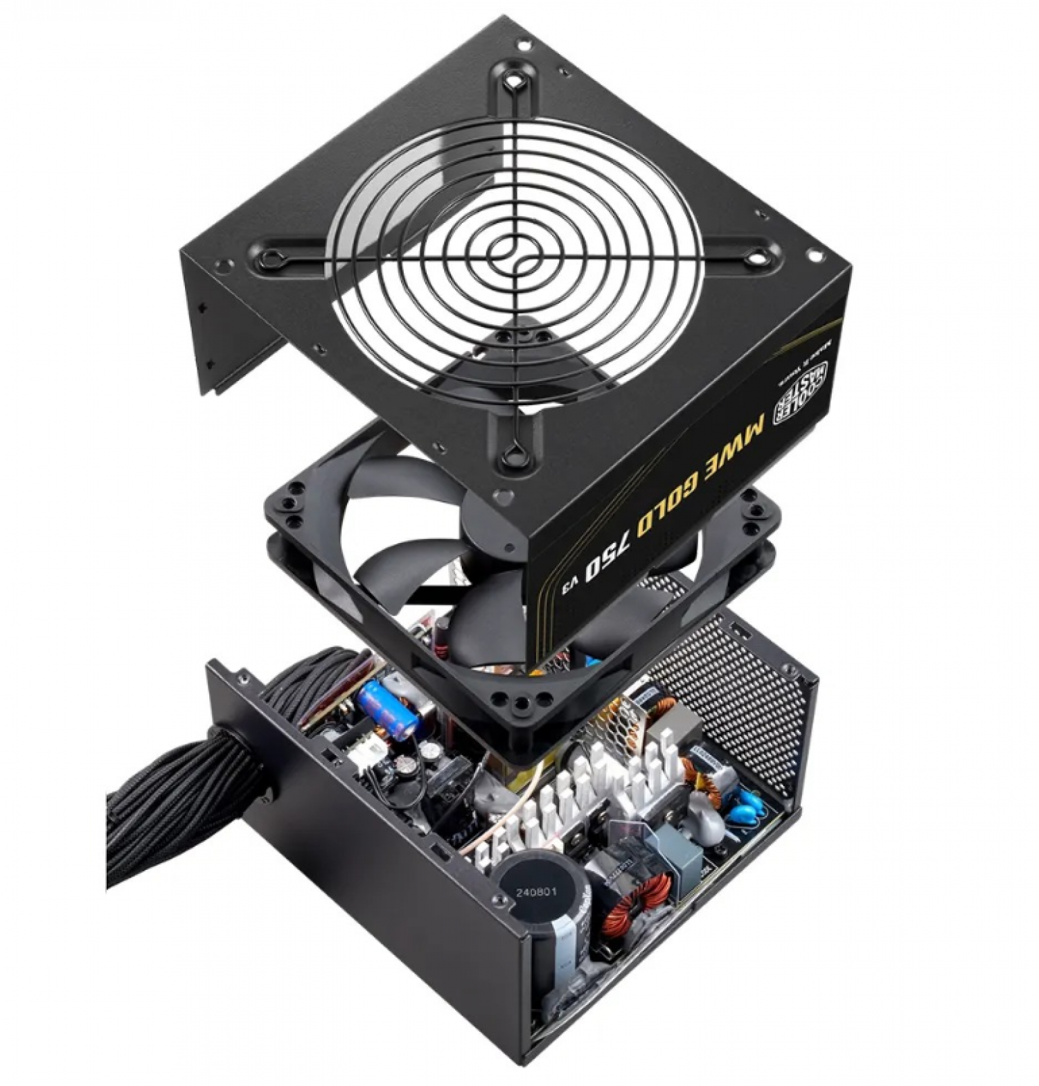Fuente Cooler Master MWE Gold 750W 80 Plus NM FR A/AR cord - Imagen 2