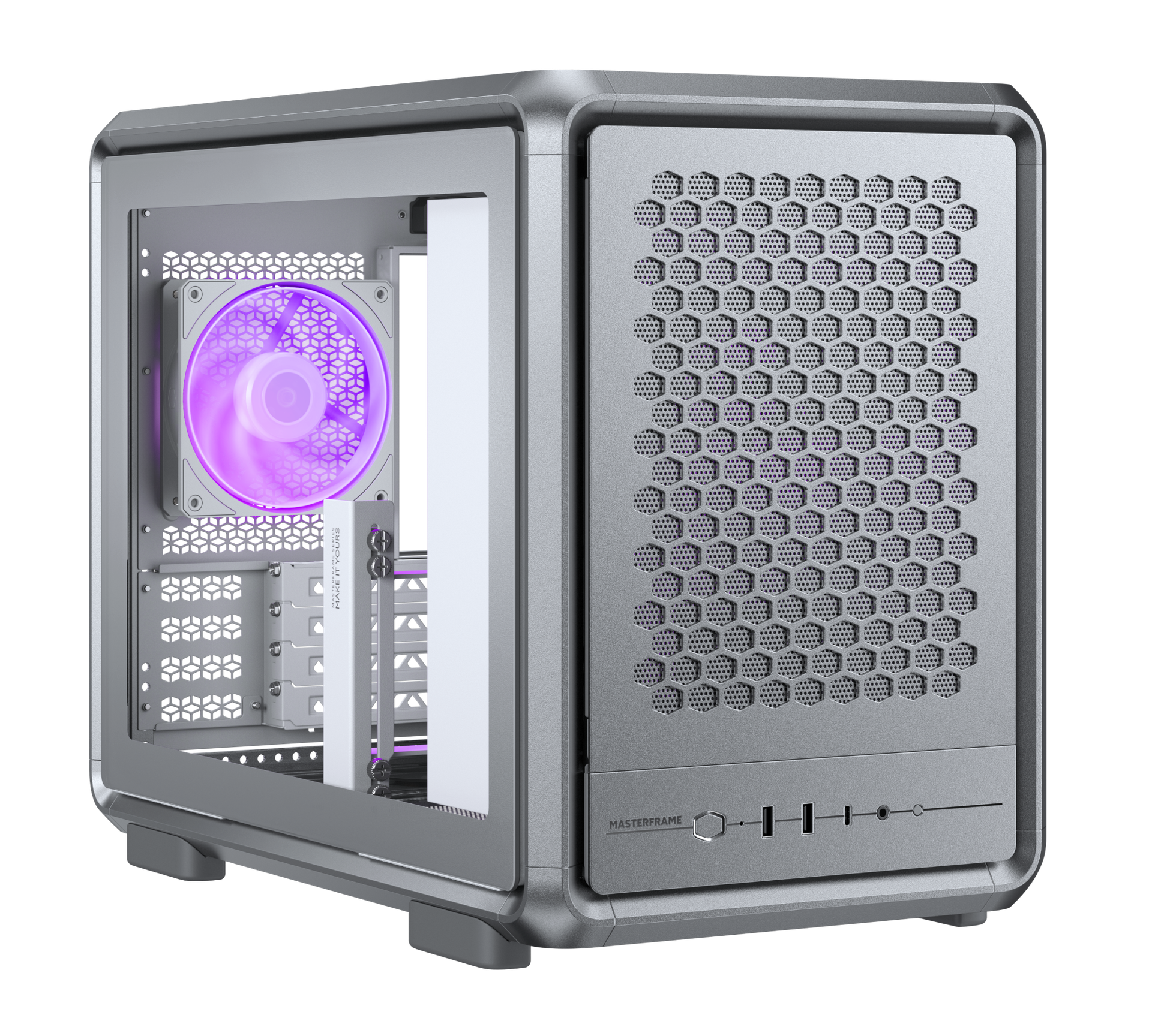 GABINETE COOLER MASTER 400 MASTER FRAME MESH SILVER