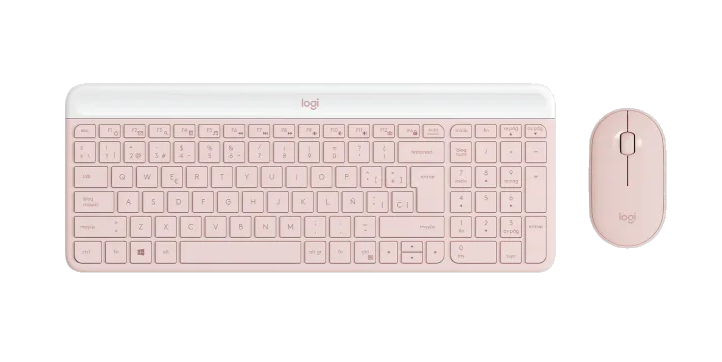 TECLADO+MOUSE LOGITECH WIR MK470 SLIM ROSE 920-011312