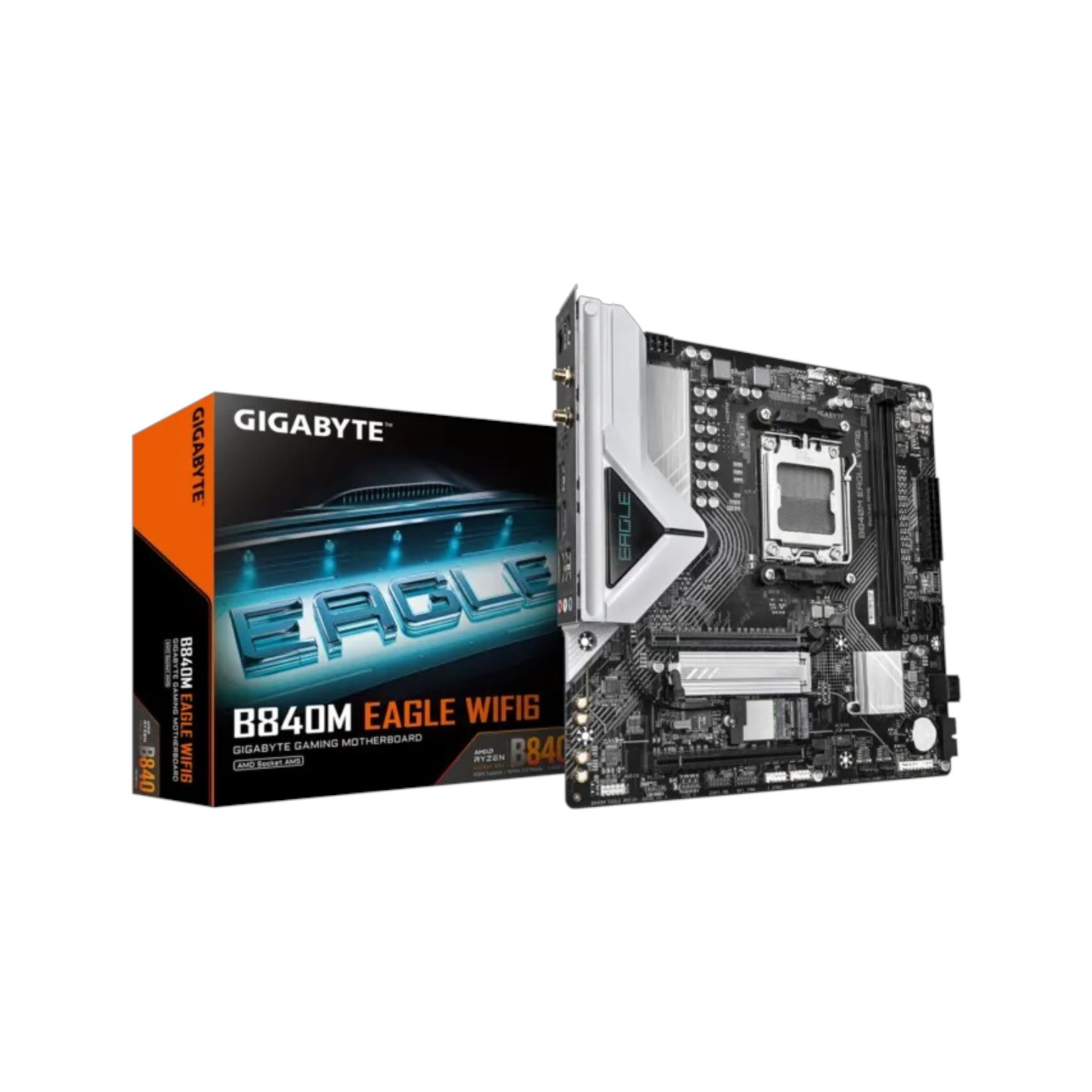 Mother Gigabyte B840M EAGLE WIFI6 DDR5 AM5 (Serie 7000/8000) (8970)