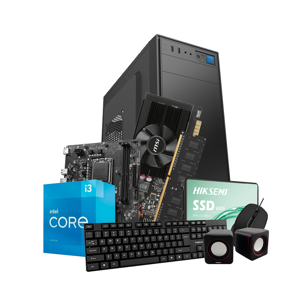 PC KELYX INTEL CORE I3-14100F 8G SSD 240GB GT 710 (MSI)
