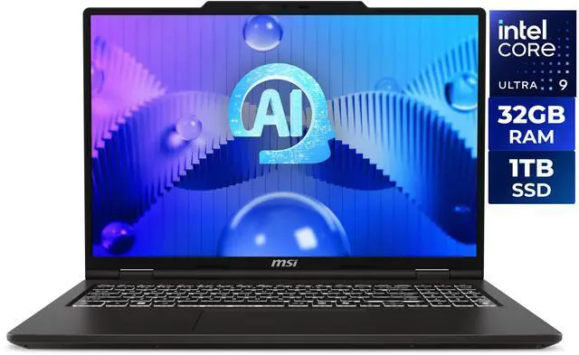 NOTEBOOK MSI VENTURE 16 AI A2HMTG-015 Core™ Ultra 9 285HX 1TB SSD 32GB 16" (1920x1200) TOUCHSCREEN WIN11 SOLID GRAY Backlit Keyboard