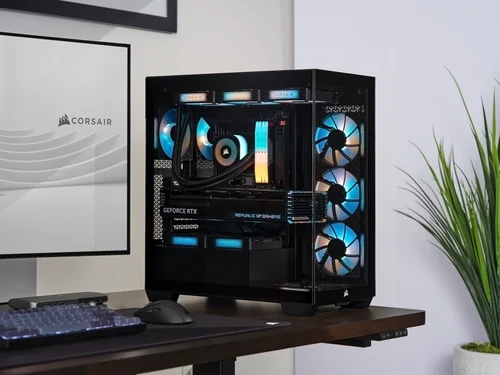 Gabinete Corsair 3500X LX-R RGB iCUE Mid-Tower TG Black - Imagen 2