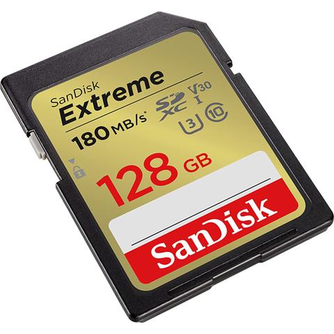 TARJETA SD SANDISK EXTREME UHS-I - 128GB 180 MB/S