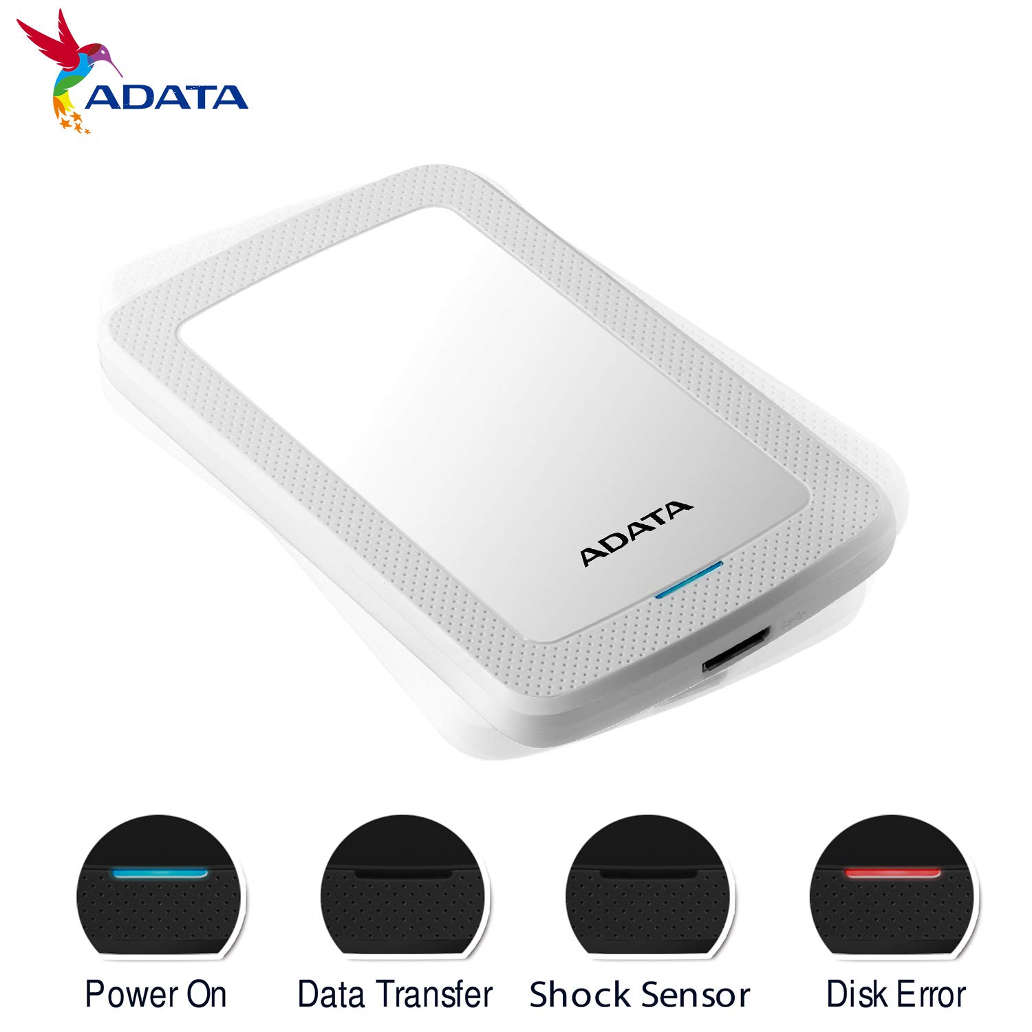 Disco Externo HDD ADATA AHV300 1TB White USB 3.2 - Imagen 2