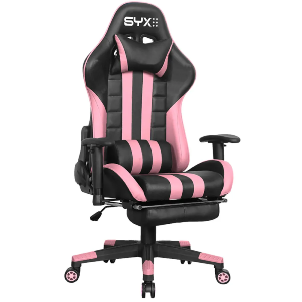 SILLA GAMER SYX CH-059 PK ROSA NEGRO