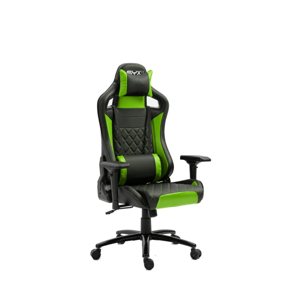 SILLA GAMER SYX CH-451 GR VERDE NEGRO