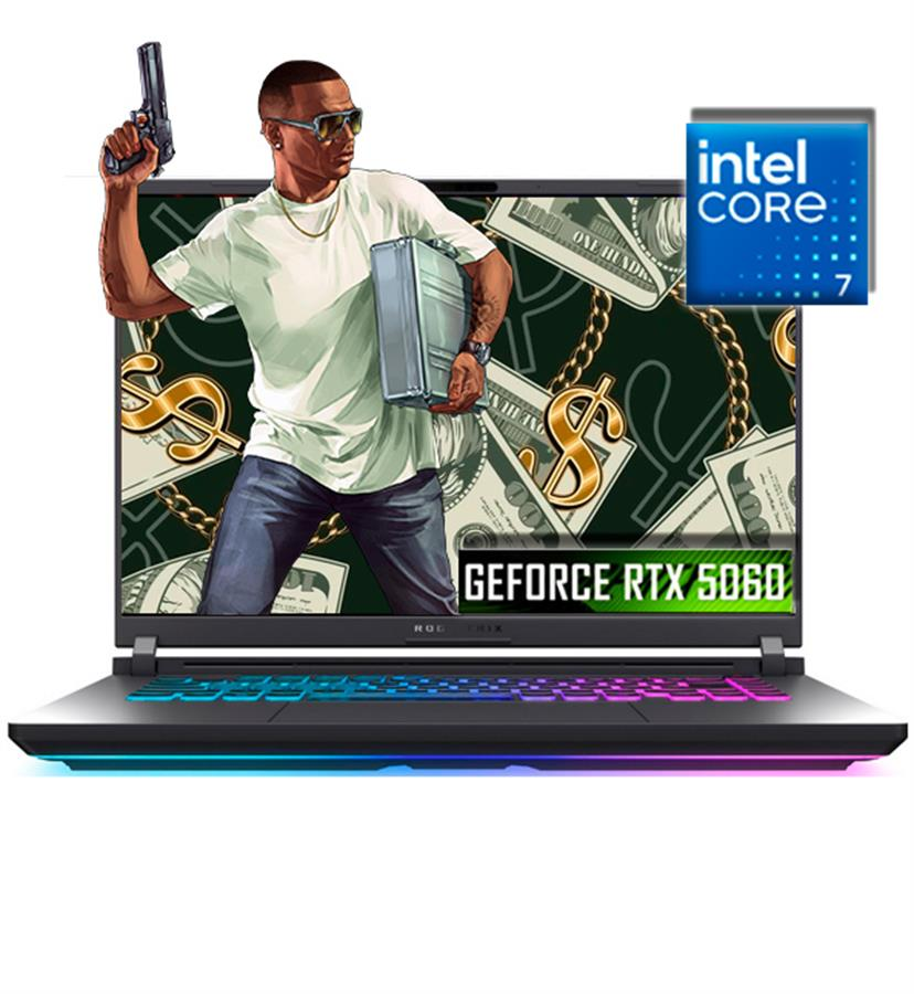 NOTEBOOK GAMER ASUS ROG STRIX G16 INTEL I7-14650HX 16GB RAM 1TB SSD NVIDIA® RTX 5060 8GB 16" WUXGA G615JMR-AS74 BKP25