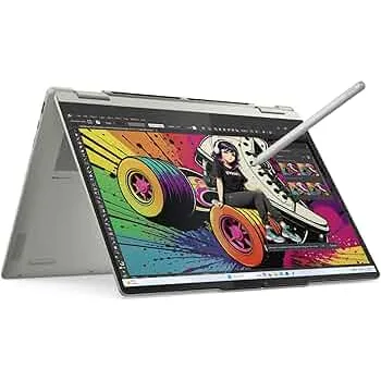 Notebook Lenovo YOGA 7 14AKP10 2-IN-1 AMD Ryzen™ AI 5 340 512GB SSD 16GB 14" (1920x1200) OLED TOUCHSCREEN WIN11 SEASHELL Backlit Keyboard FP Reader - Imagen 2