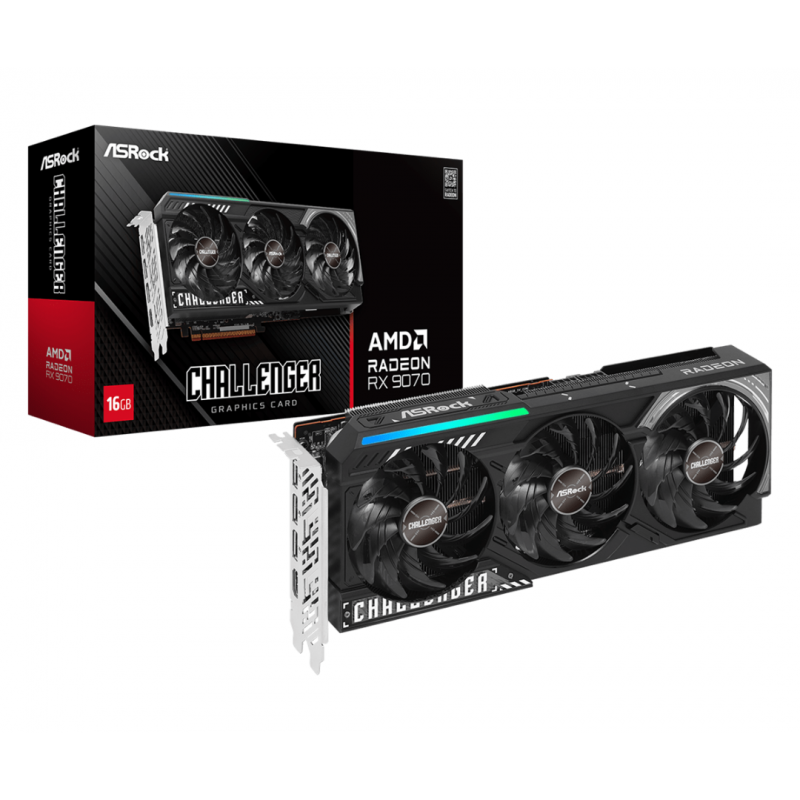 PLACA DE VIDEO ASROCK RX9070XT 16GB CHALLENGER