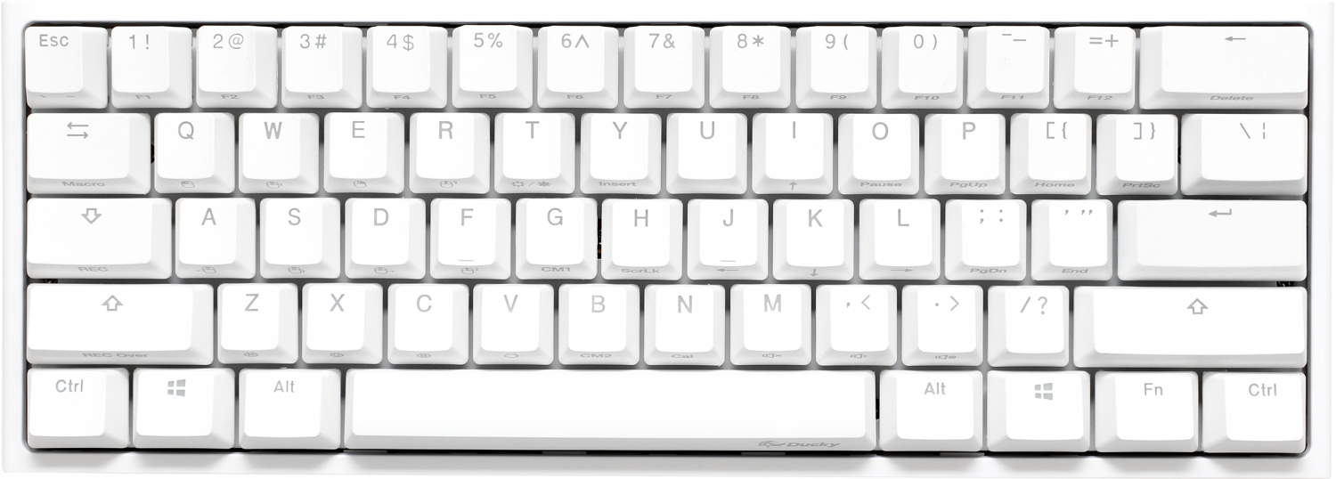 TECLADO GAMER DUCKY ONE 2 MINI RGB WHITE 60 MECANICO