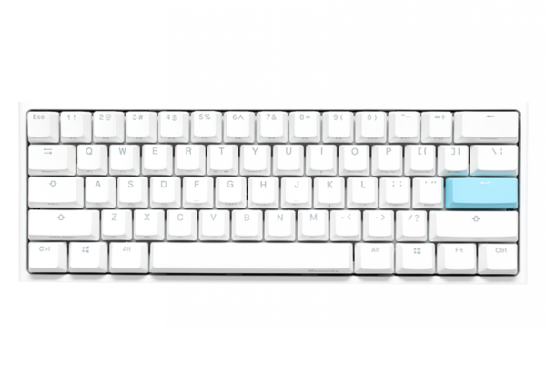 TECLADO GAMER DUCKY ONE 2 MINI RGB WHITE KAIH BOX BROWN SWICHT DOUBLE-SHOT PBT MECANICO