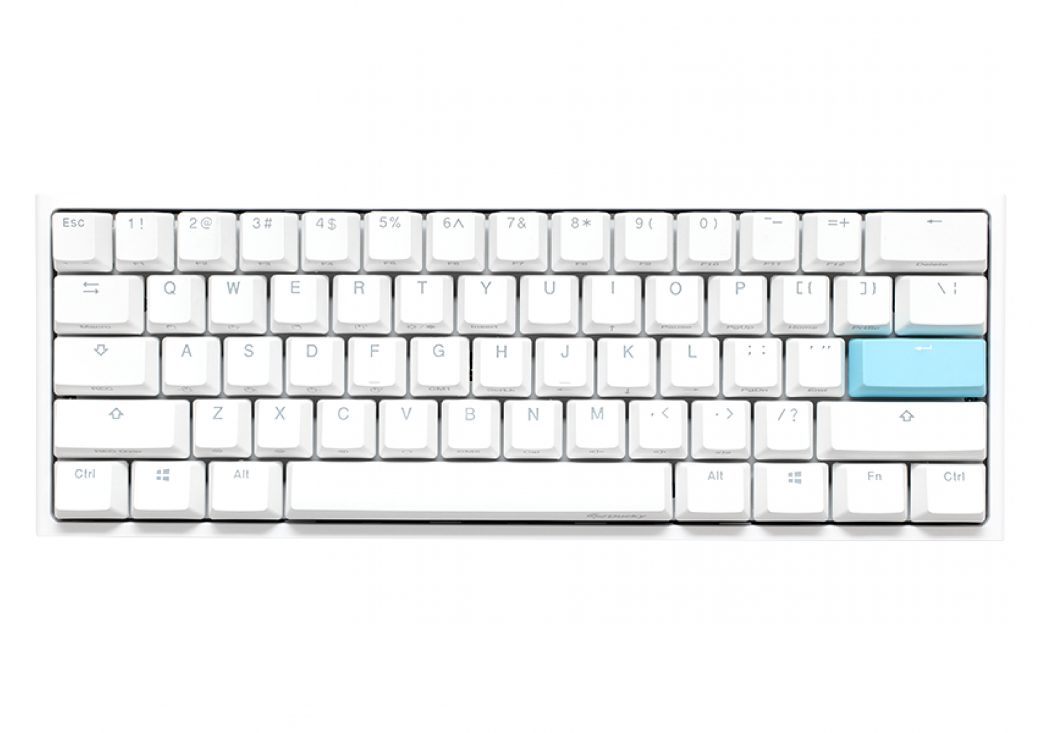 TECLADO GAMER DUCKY ONE 2 MINI RGB WHITE KAIH BOX BROWN SWICHT DOUBLE-SHOT PBT MECANICO