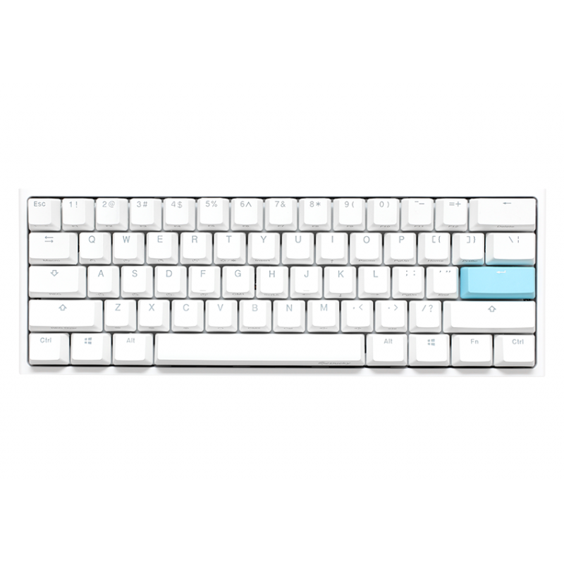 TECLADO GAMER DUCKY ONE 2 MINI RGB WHITE RGB KAILH BOX SILENT RED SWICHT DOUBLE-SHOT PBT MECANICO