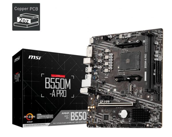 Mother MSI B550M-A PRO DDR4 AM4 (Serie 3000/4000/5000) (2613)