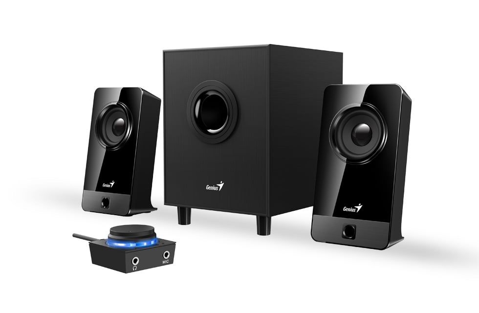 PARLANTES GENIUS SW-2.1 300X 10W (BLACK) (9466)