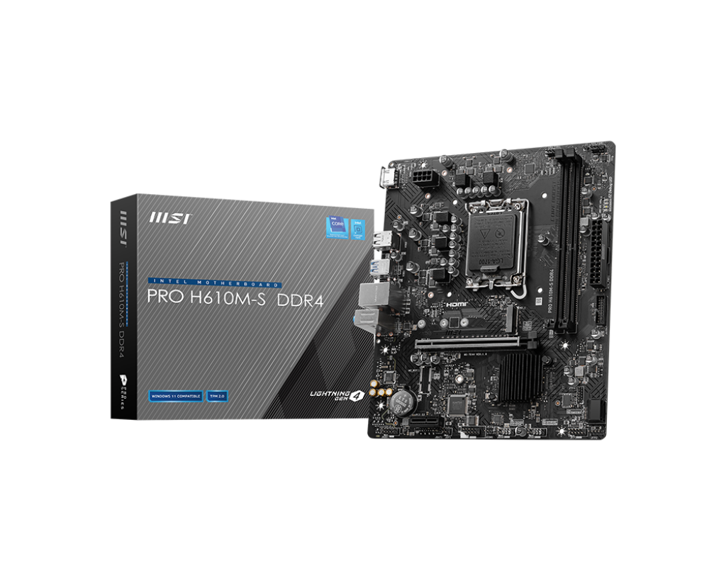MOTHER MSI PRO H610M-S DDR4 1700 (12VA/13VA/14VA GEN) (8257)