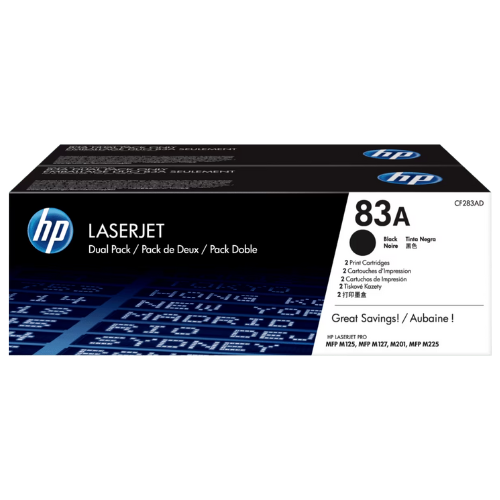 CF283AD HP 83A BLK DUAL PACK LJ TONER CARTRIDGE (5179)