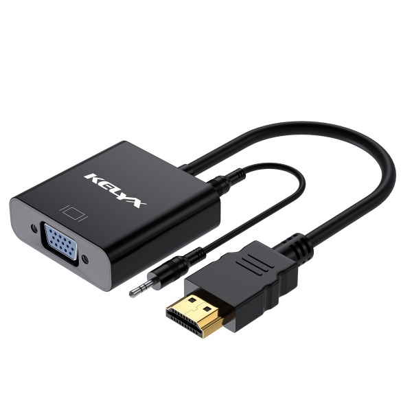 ADAPTADOR KELYX HDMI A VGA 1080P C/AUDIO (2078)