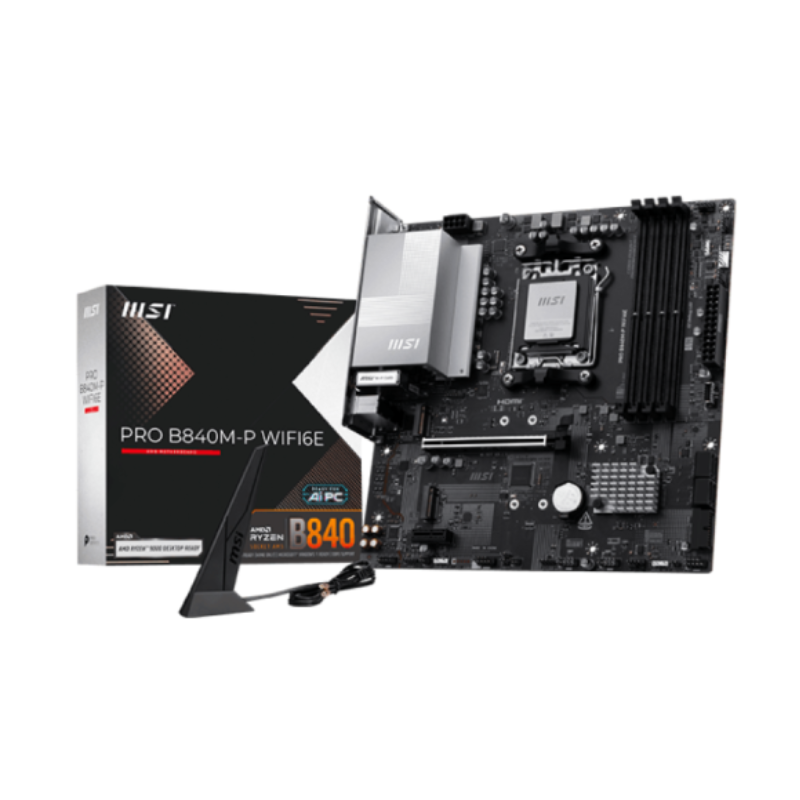 MOTHER MSI PRO B840M-P WIFI6E DDR5 AM5 (SERIE 7000/8000/9000) (1804)