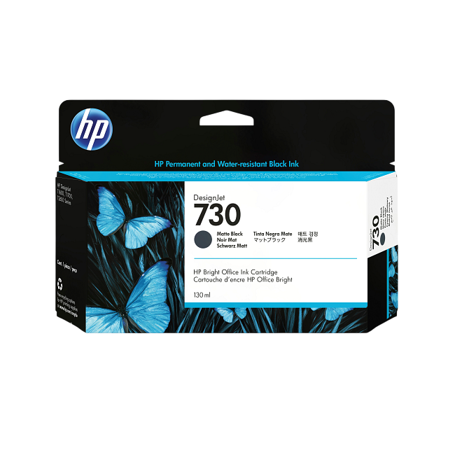 P2V65A HP 730 130-ML MATTE BLACK INK (6968)