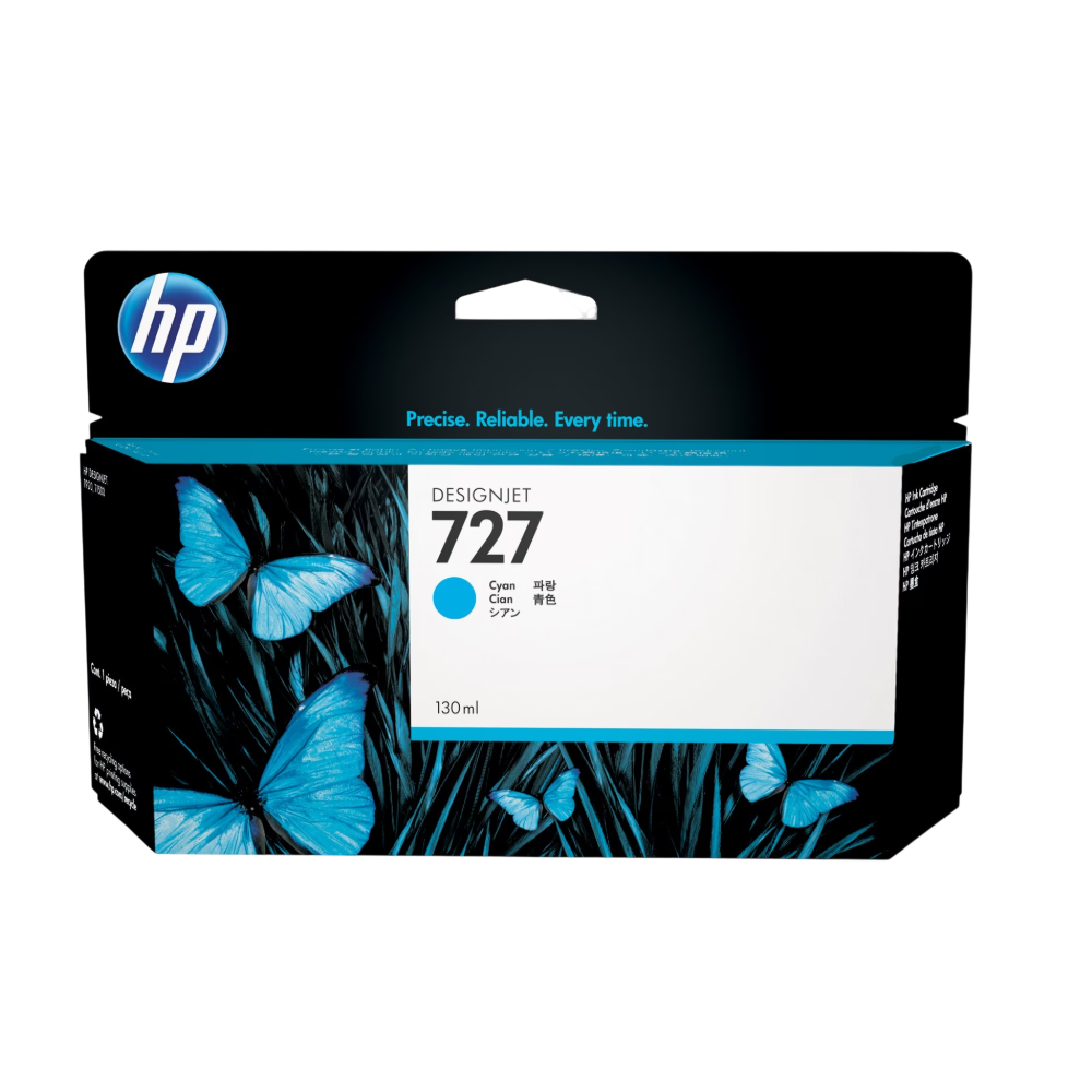 B3P19A HP 727 130-ML CYAN DESIGNJET INK (3741)