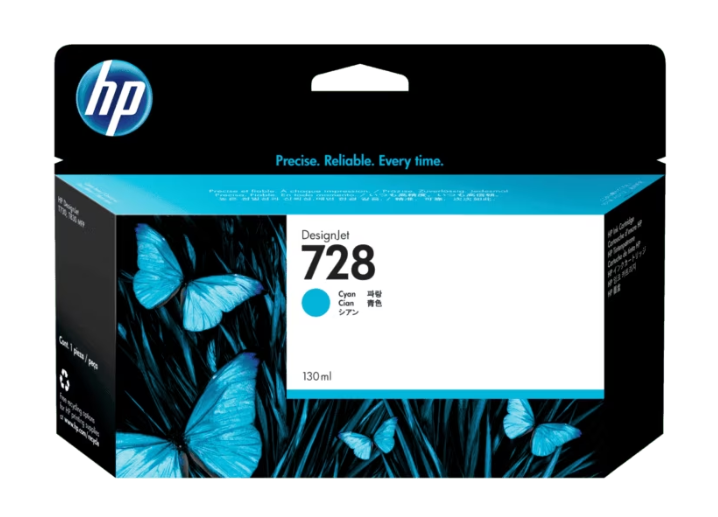 F9J67A HP 728 130-ML CYAN INK CARTRIDGE (7862)