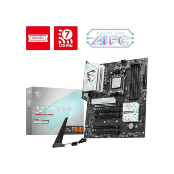 Mother MSI B840 GAMING PLUS WIFI DDR5 AM5 (Serie 7000/8000/9000) (6589)