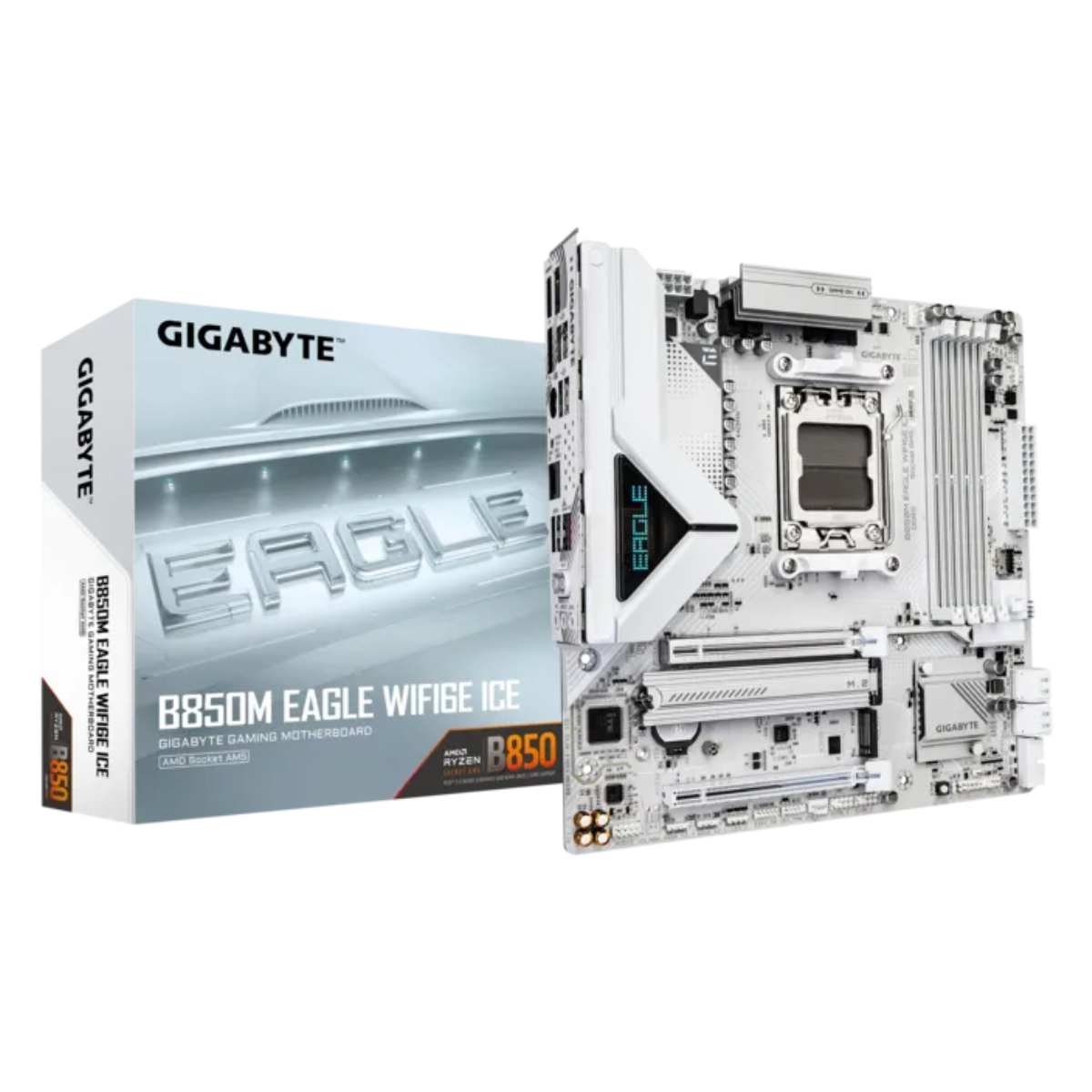 MOTHER GIGABYTE B850M EAGLE WF6E ICE DDR5 AM5 (SERIE 7000/8000)(1789)