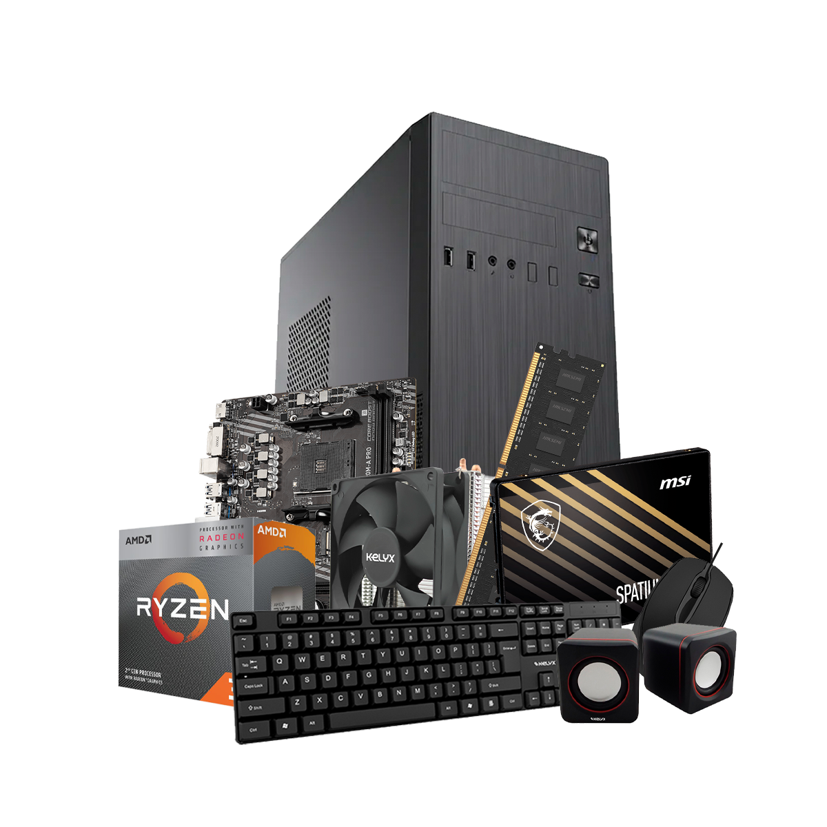 PC KELYX AMD RYZEN 3-3200G 8G SSD 240GB (MSI)