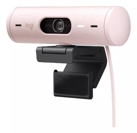 CÁMARA WEB FULL HD 1080P, RIGHTLIGHT 4, LOGITECH BRIO 500 ROSADO