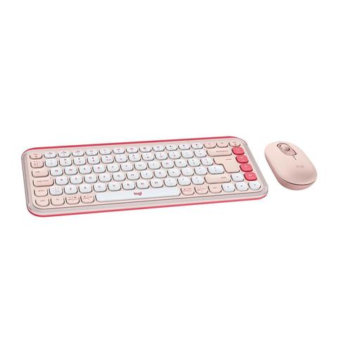 COMBO TECLADO Y MOUSE BLUETOOTH LOGITECH POP ICON ROSA ESP LAT