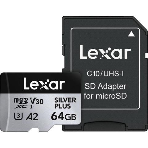 Tarjeta Micro SD Lexar Silver Plus 64GB UHS-I