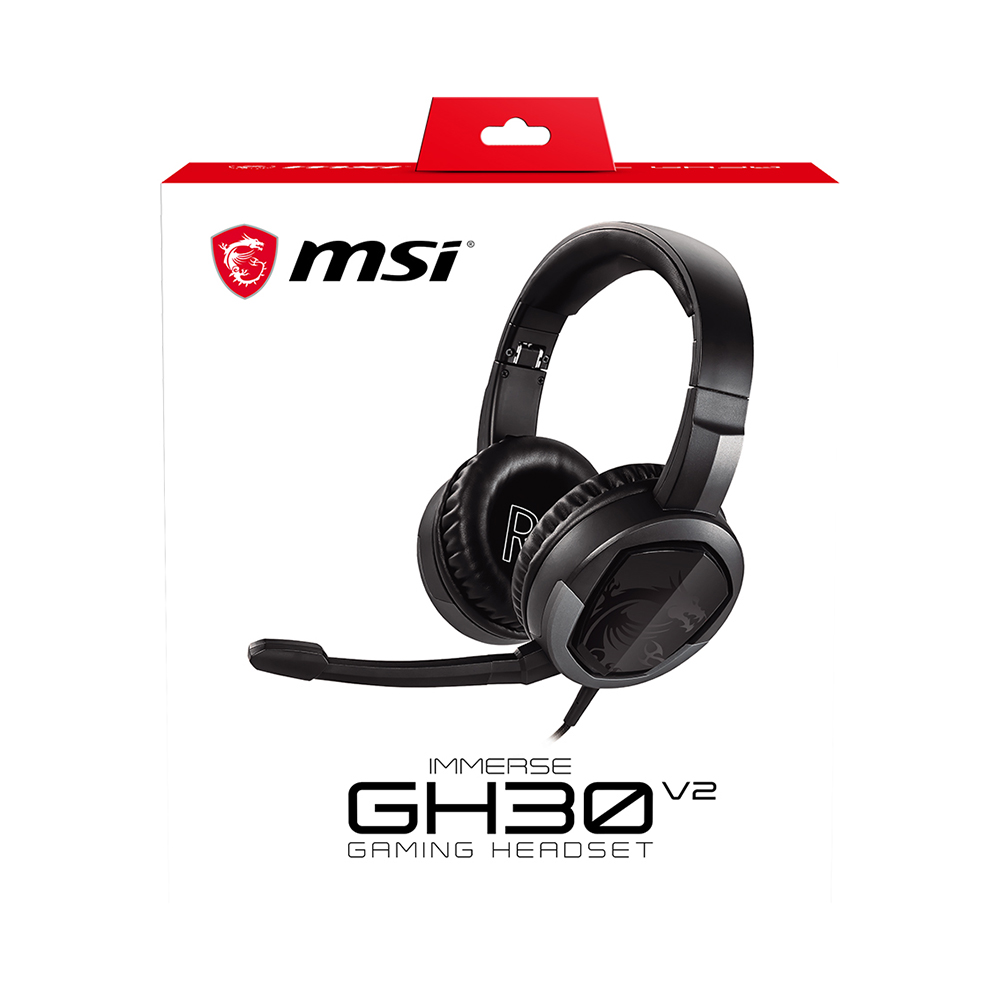 AURICULARES CON MICROFONO MSI IMMERSE GH30 V2 NEGRO