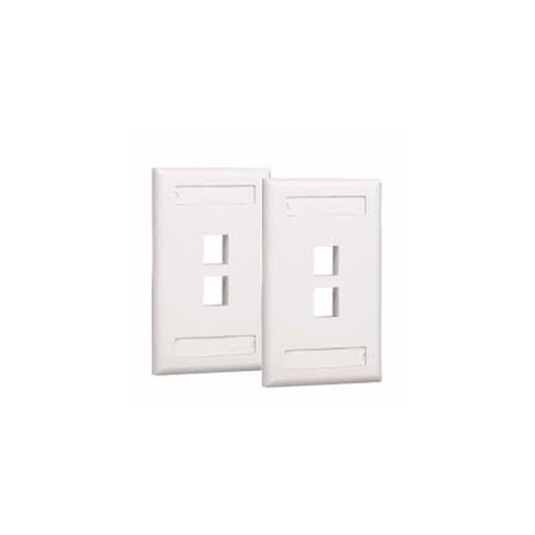 FACE PLATE GLC 2 PUERTOS CAT 5E/6 RJ45