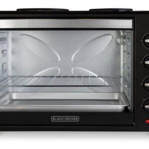 HORNO ELECTRICO BLACK&DECKER TO6000-AR NEGRO 62L CON ANAFE 3750W