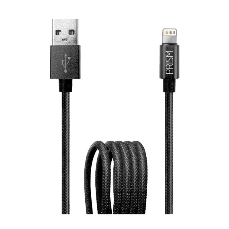 CABLE FOXBOX USB PRISM USB A LIGHTNING NEGRO 125CM