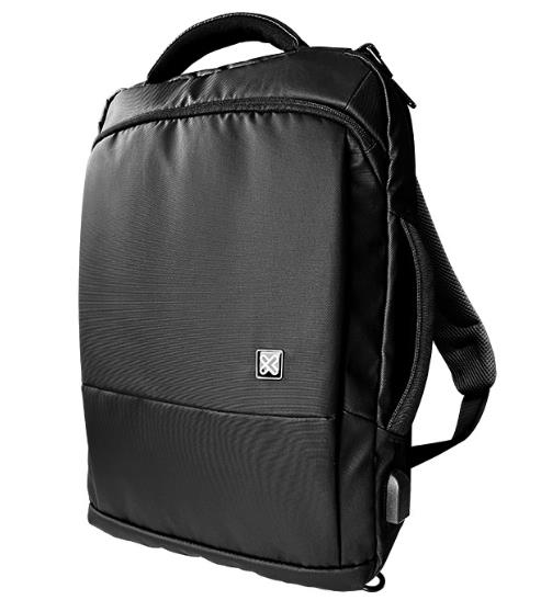 MOCHILA NOTEBOOK KLIPXTREME BIZMAN 2 EN 1 156 NEGRO C CARGA USB (KNB-895)