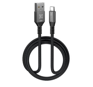 CABLE KLIPXTREME KX POWER GO 650 KX USB-C CABLE 100W 10GBPS 10FT3M BRAIDED (KAC-650-10FT)