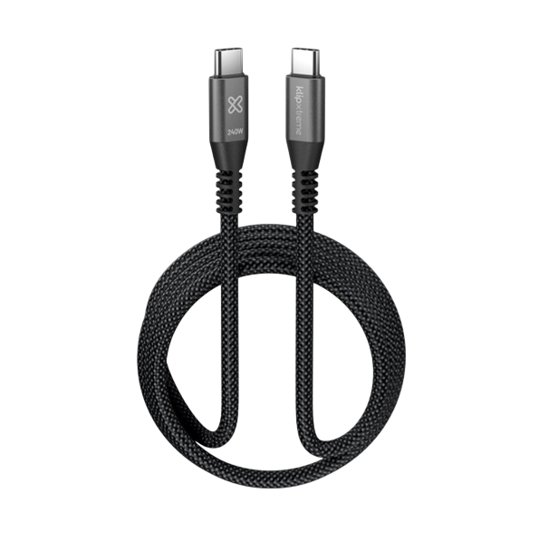CABLE KLIPXTREME KX POWER GO 750 KX USB-C CABLE 240W 480MBPS 6FT3M BRAIDED (KAC-750-10FT)