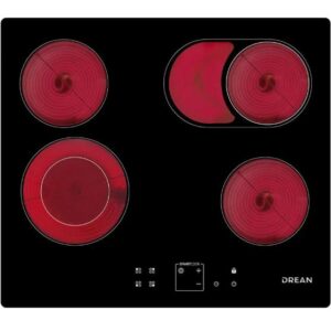 ANAFE ELECTRICO DREAN AEDR60CNV VITROCERAMICO 60CM 4 HORNALLAS NEGRO