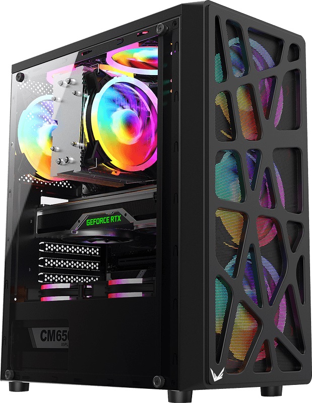 PC PCBOX GAMER RYZEN 5 5500 RX 6600 8GB 16GB SSD 500 GB W11 (600W 80 BRONZE)
